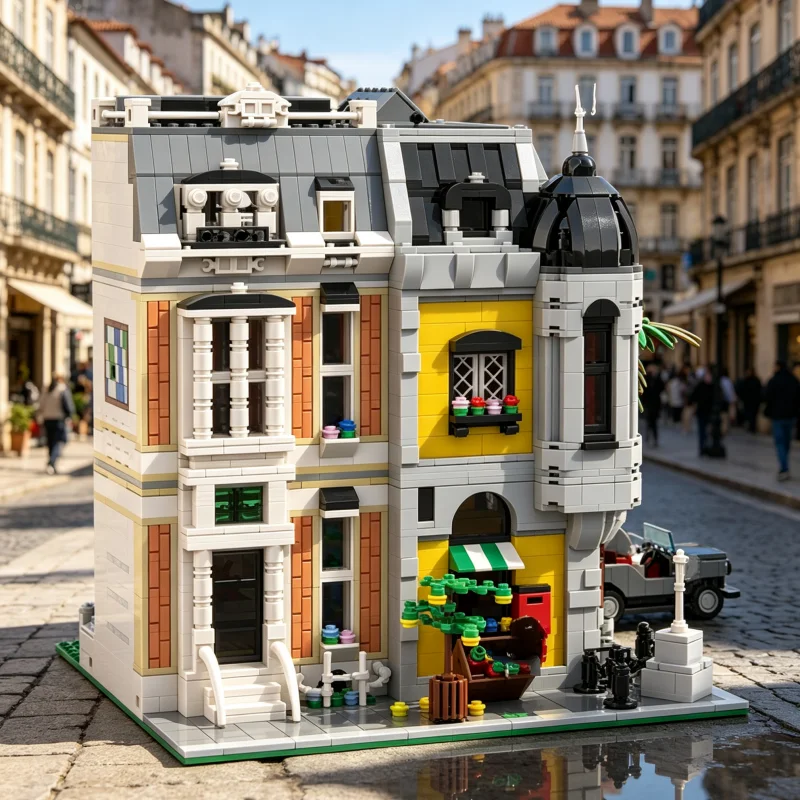 Historic Naval Office Building MOC Building Blocks Naval Architecture Scene Model DIY Assembly Bricks Desktop Scene Ornament