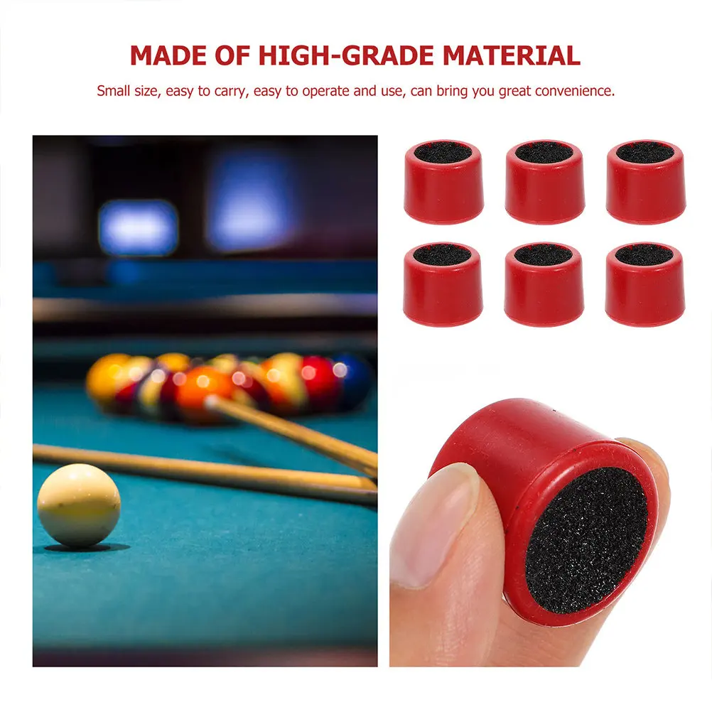 6Pcs Compact Cue Tip Shaping Tool High-Grade Plastic Portable Double-Sided Grinder for Billiard Pool Snooker Cue Tip Repair