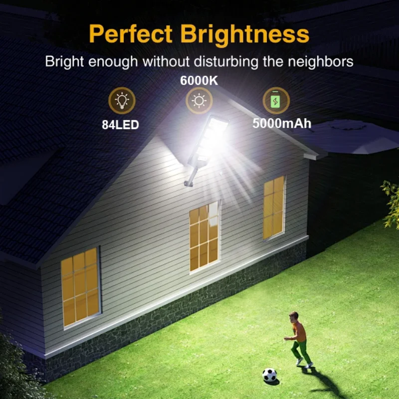 2000W Powerful LED Solar Lights Solar Light For Outdoor With Motion Sensor Solar Powered IP67 Waterproof Garden Lamp Wall Lights