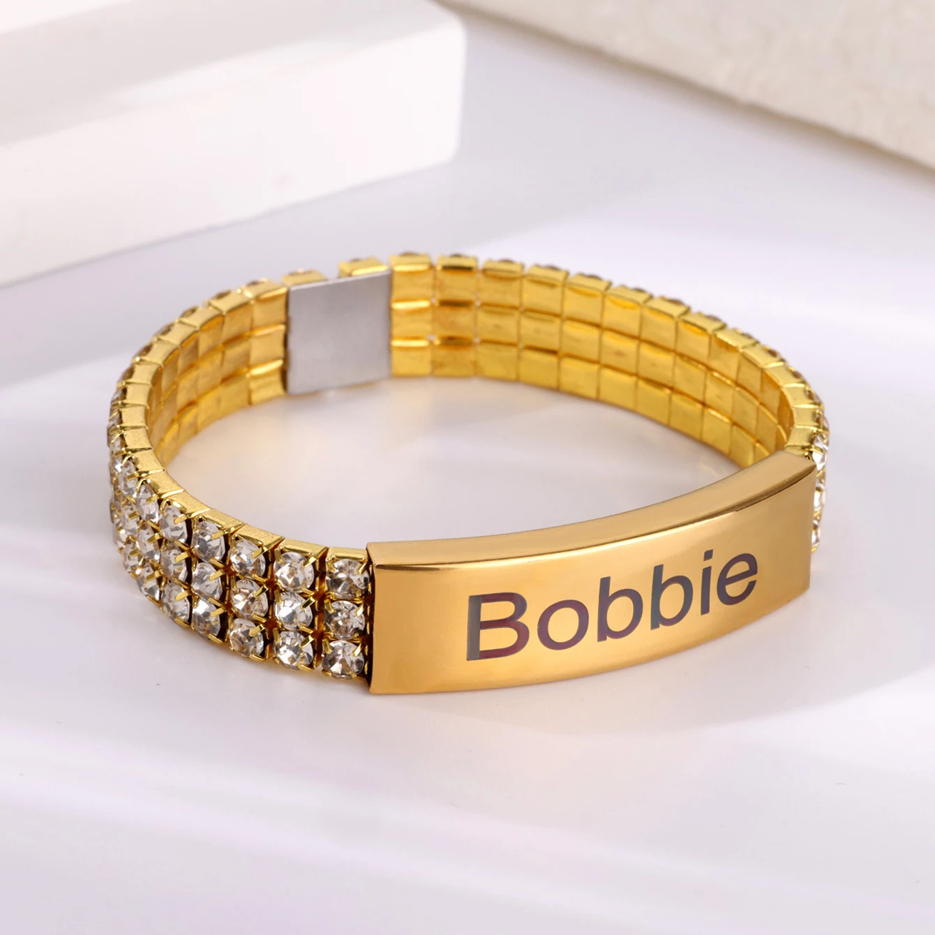 Custom Zircons Name Bracelets  - Men'S Fashion Jewelry Bracelets 评论和价格