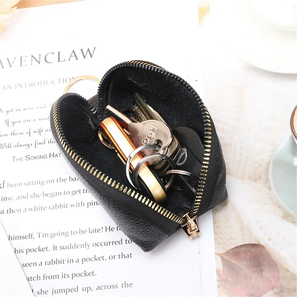Car Keychain Covers Men Key Holder Leather Car Key Wallets Housekeeper Keys Organizer Zipper Key Case Bag Unisex Pouch Purse
