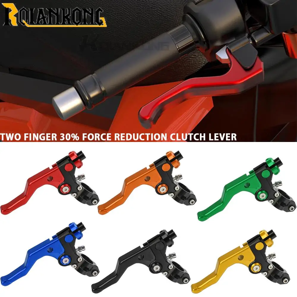 

Dirt Bike Two Finger 30% Force Reduction Clutch Lever Motorcycle For yamaha RM RMZ RMX 85 125 250 450 DRZ DR 400 S/SM SB R