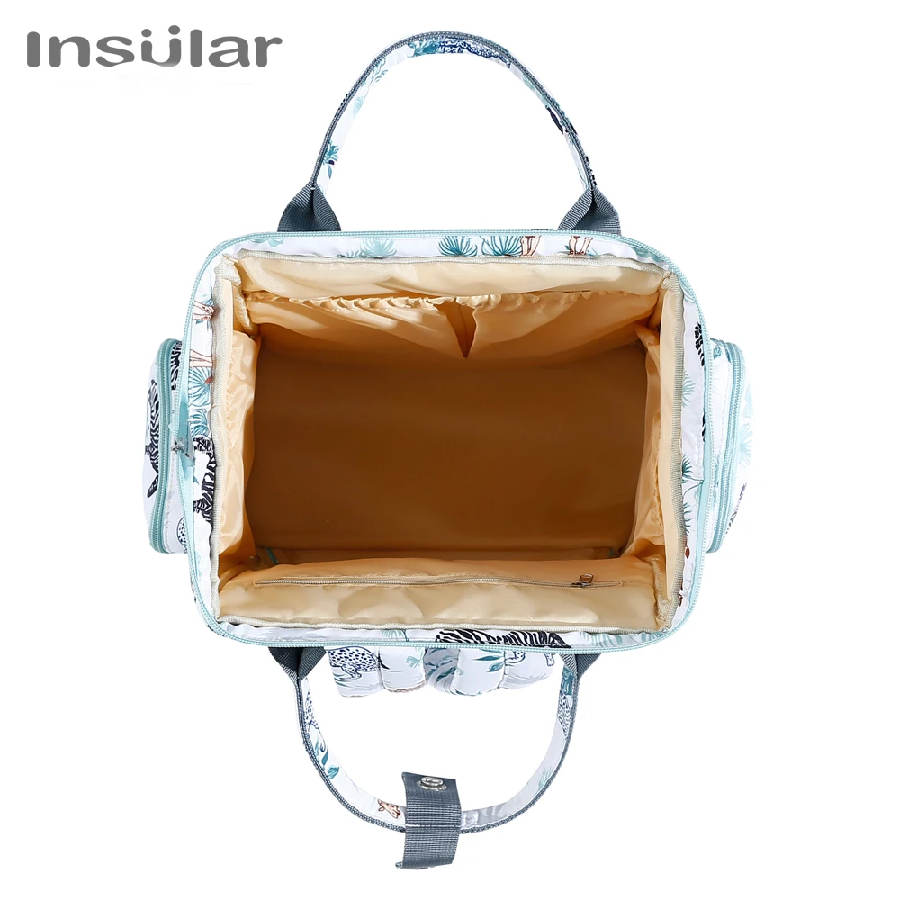 Insular Baby Diaper Backpack Fashion Mummy Travel Stroller Bag Large Capacity Mother Bag Carrying Pregnant Baby Nappy Backpack