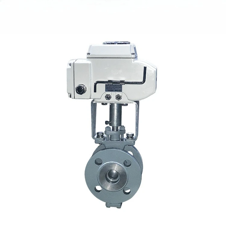 Electric V-type Ball Valve, High Temperature Stainless Steel Hard Seal Clip-on V-type Regulating Ball Valve