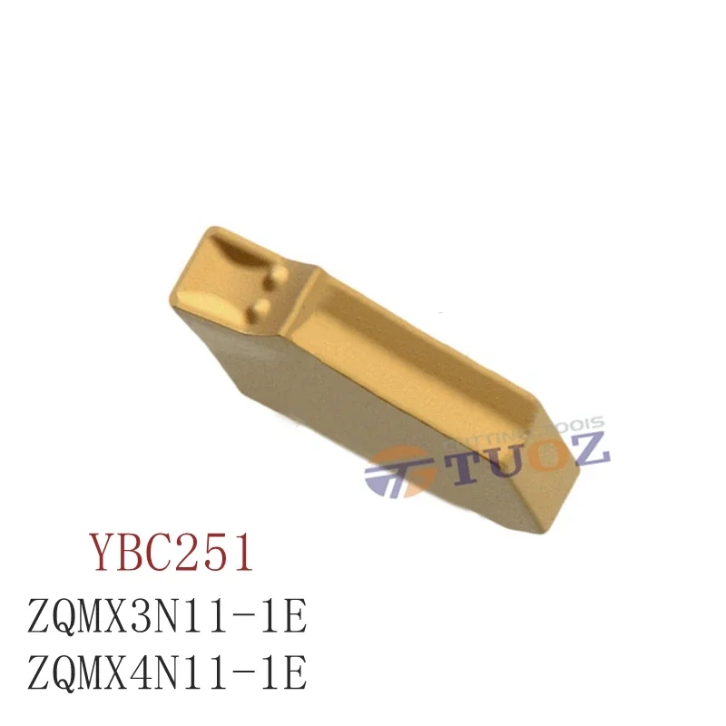 

100% Original ZQMX4N11-1E ZQMX3N11-1E YBC251 ZQMX 3mm 4mm 10pcs/box Carbide Inserts CNC Lathe Turning Cutter Grooving Tool