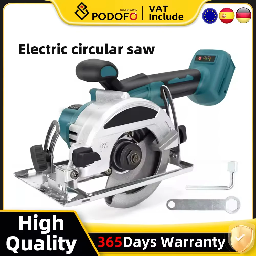 Makita – scies circulaires électriques sans balais, outil de coupe sans fil de 5 pouces, outils portatifs pour le travail du bois, batterie 18V