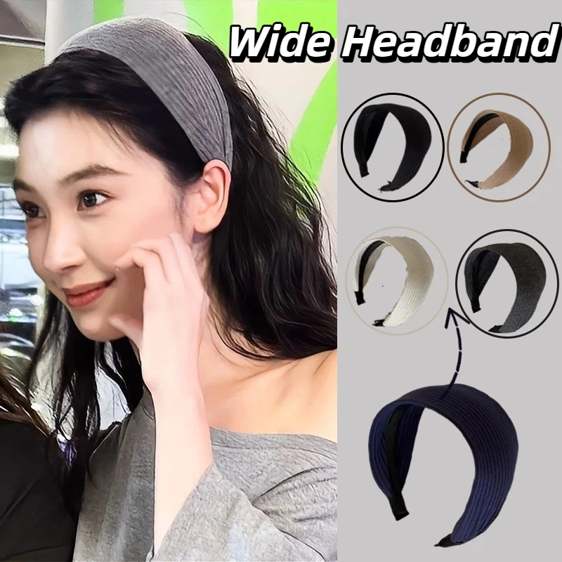 Retro Hair Accessory Wide Headband for Women High-End Texture Simple Hairband Premium Quality Sports Trendy Hair Hoop