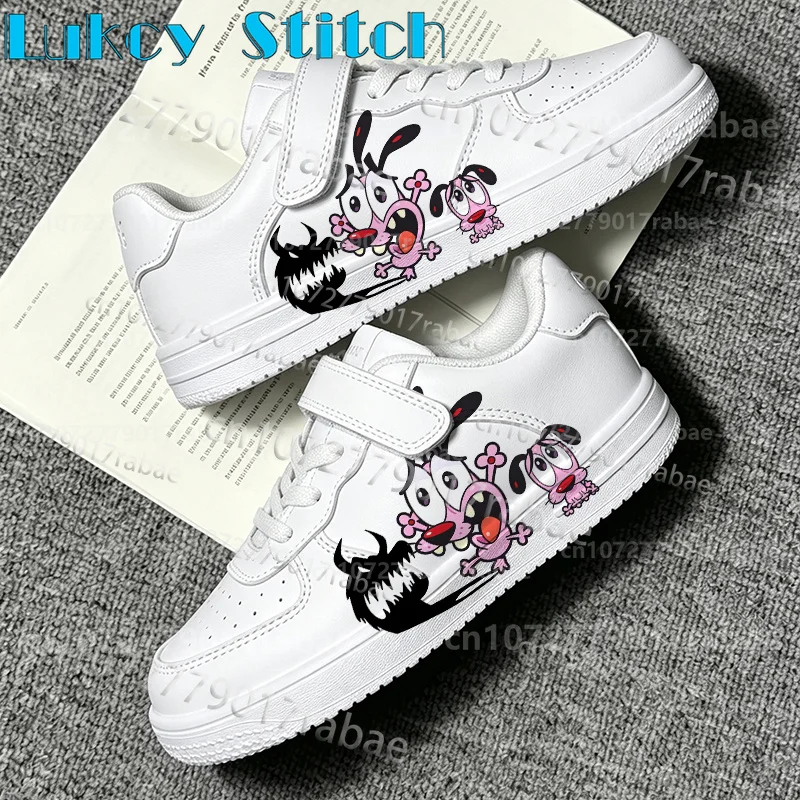 Boys Girls Cartoon Pattern Cowardly Dog Design Kids Shoes Popular Personalized Hot Selling Sneakers Products Suitable Gift