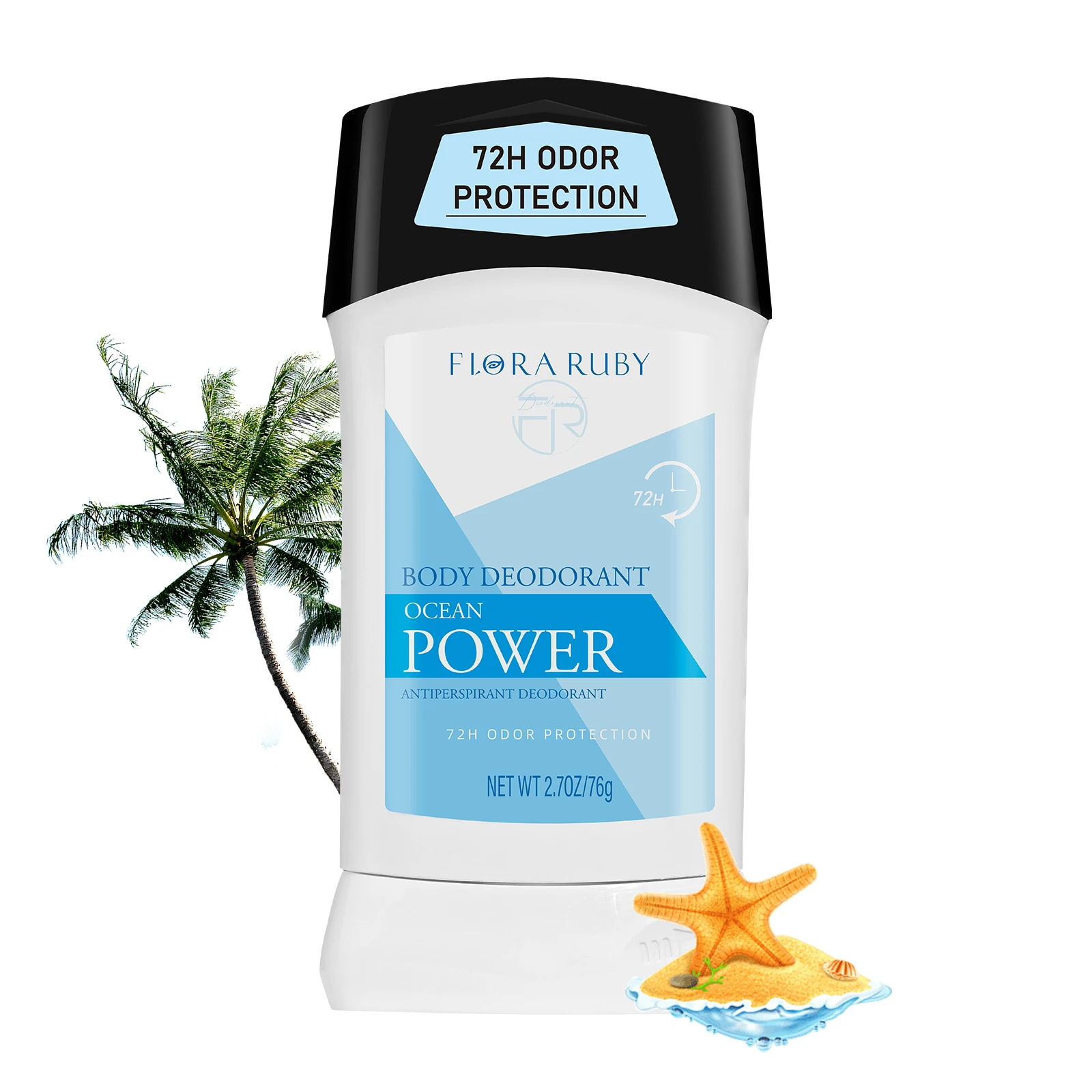 

Anti Odor Body Deodorant Natural Underarm Deodorant Stick Ocean Refreshing Antiperspirant Cream Portable 2.7OZ