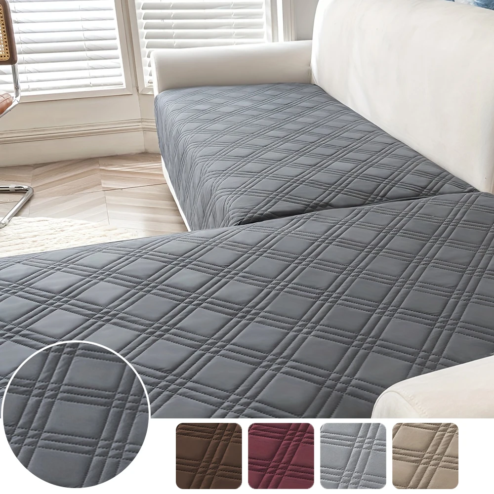 1 Set Water-repellent Sofa Cushion Cover Dustproof Non-Slip Mat Blanket Geometric Sofa Covers 90*160&90*210 for Living Room
