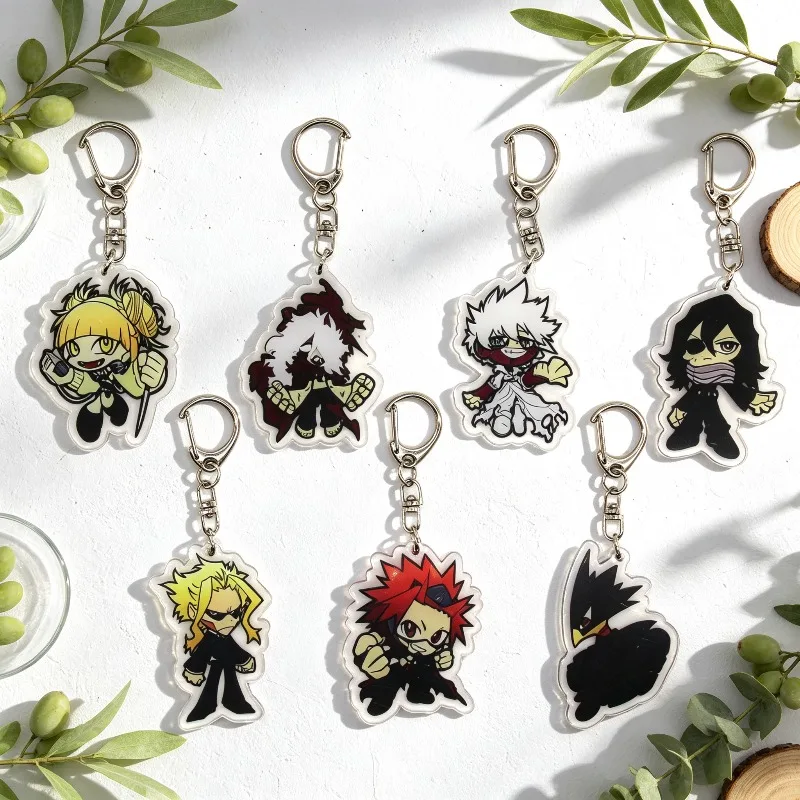 7-teiliges Set Anime-Schlüsselanhänger My Hero Academia Acryl-Schlüsselanhänger Izuku Bakugo Katsuki Anhänger Zubehör Niedliche Cartoon-Geschenke Großhandel – Detail 5
