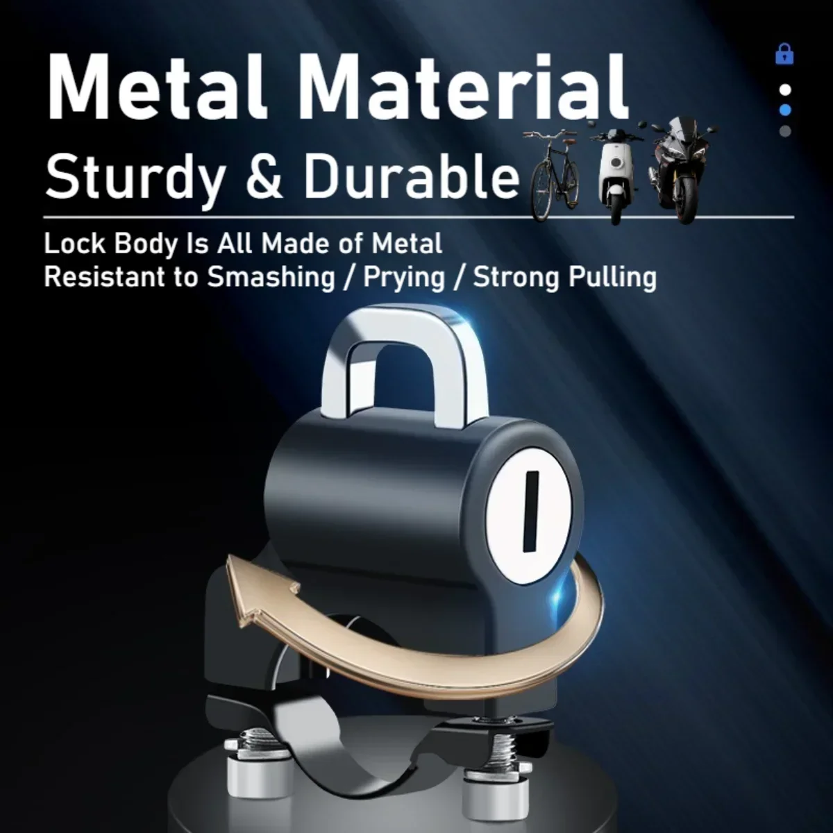 

Universal Motorcycle Helmet Lock Security Anti-Theft Fixed Helmet Lock 22-24mm Handlebar Brake Handle Solid Lock Moto Accessory