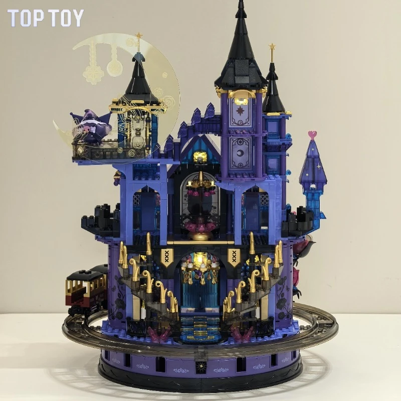

TOPTOY строительные блоки Sanrio Kuromi аметист замок вид на улицу архитектура для мальчиков и девочек собранные игрушечные модели украшения подарки