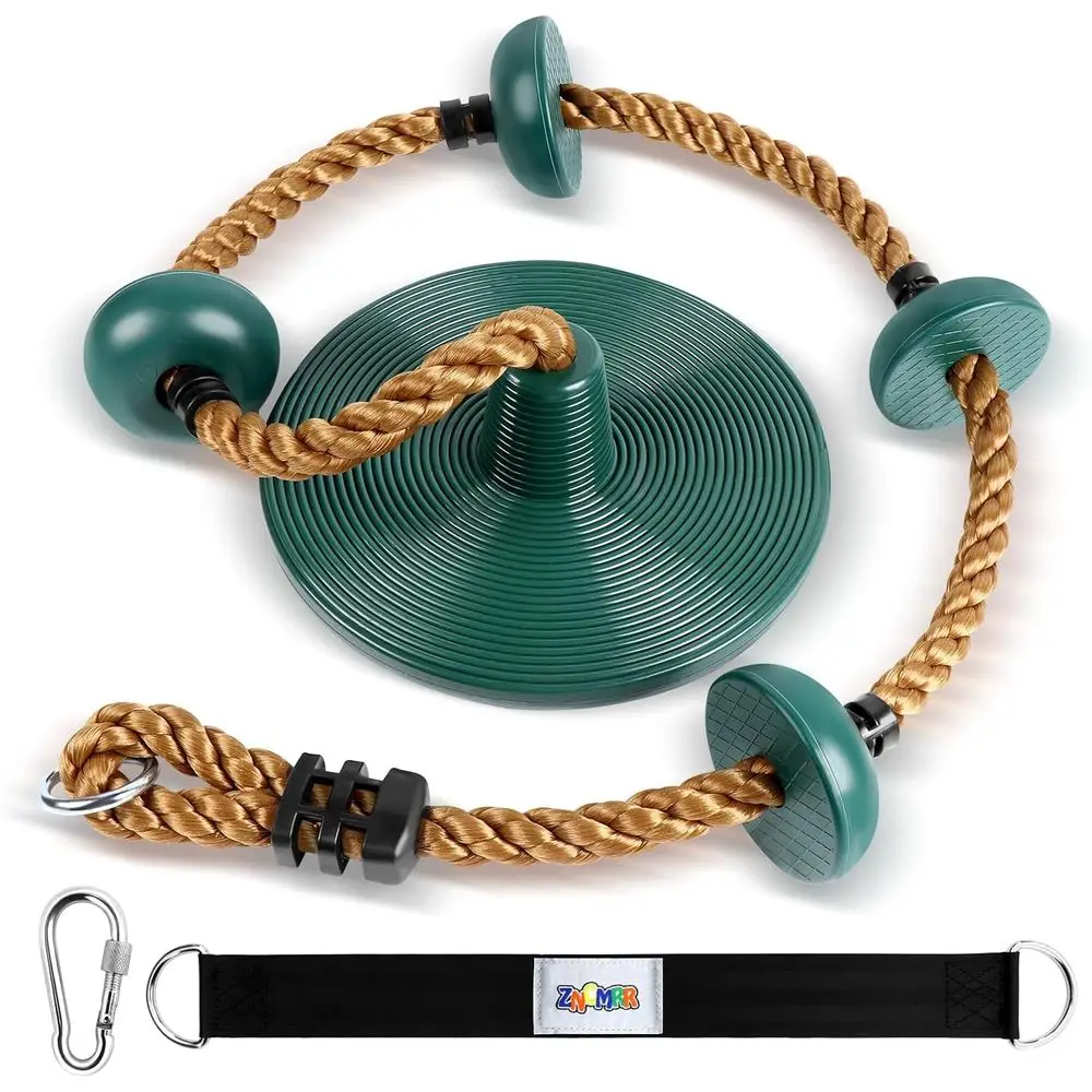 

Комплект для детских качелей ClimRope с платформами и дисковым сиденьем, аксессуары для игровой площадки, включая дополнительный подвесной ремень и карабин, для качелей на дереве или для детей