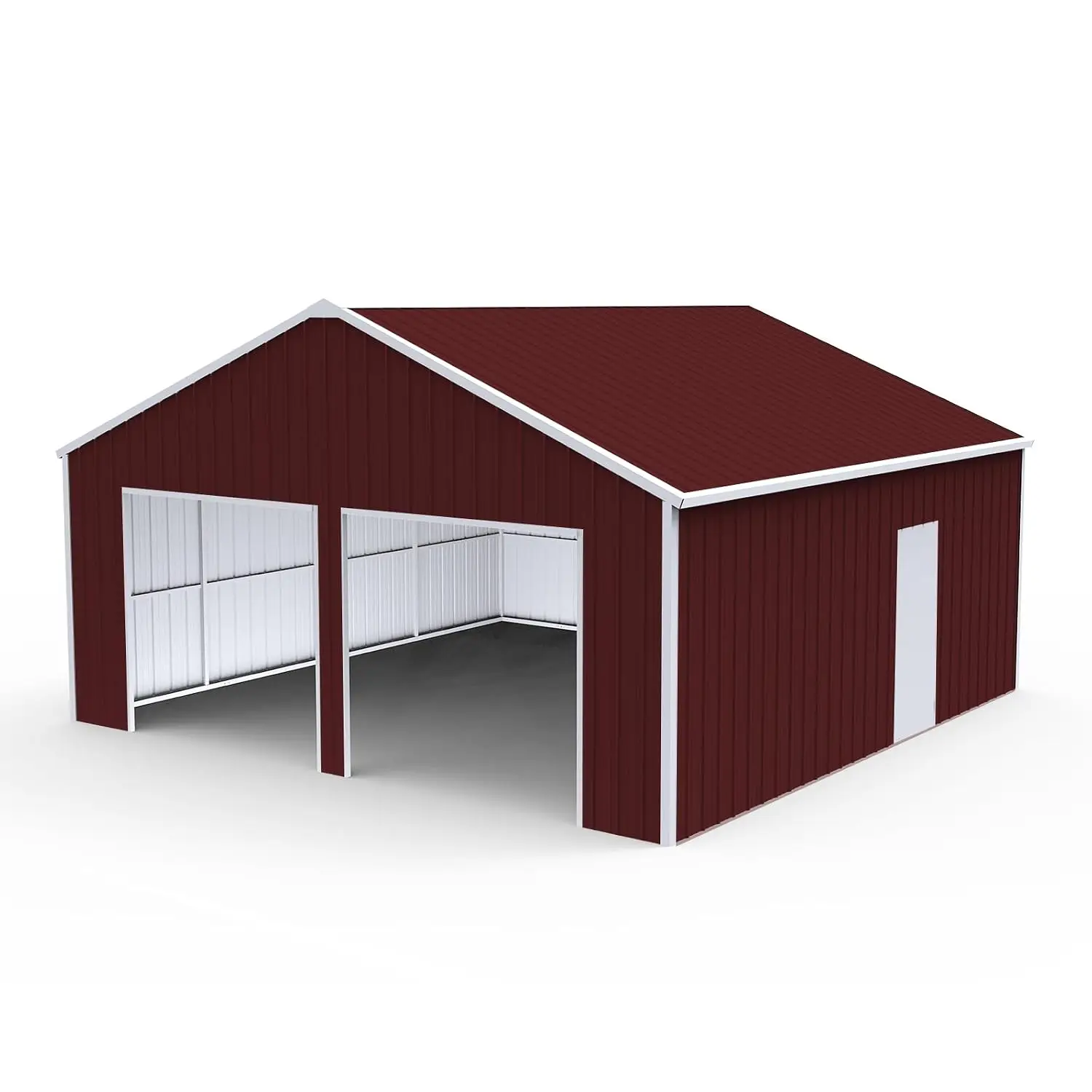 25x33 FT Heavy-Duty Metal Storage Shed Garage Steel Building Side Door for Car RV Tractor Equipment, Customized