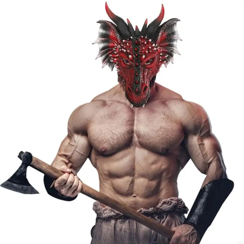 Y5GC Dragon Mask Halloween maska ​​dinozaur Dragon Costume Carniva Mask Party