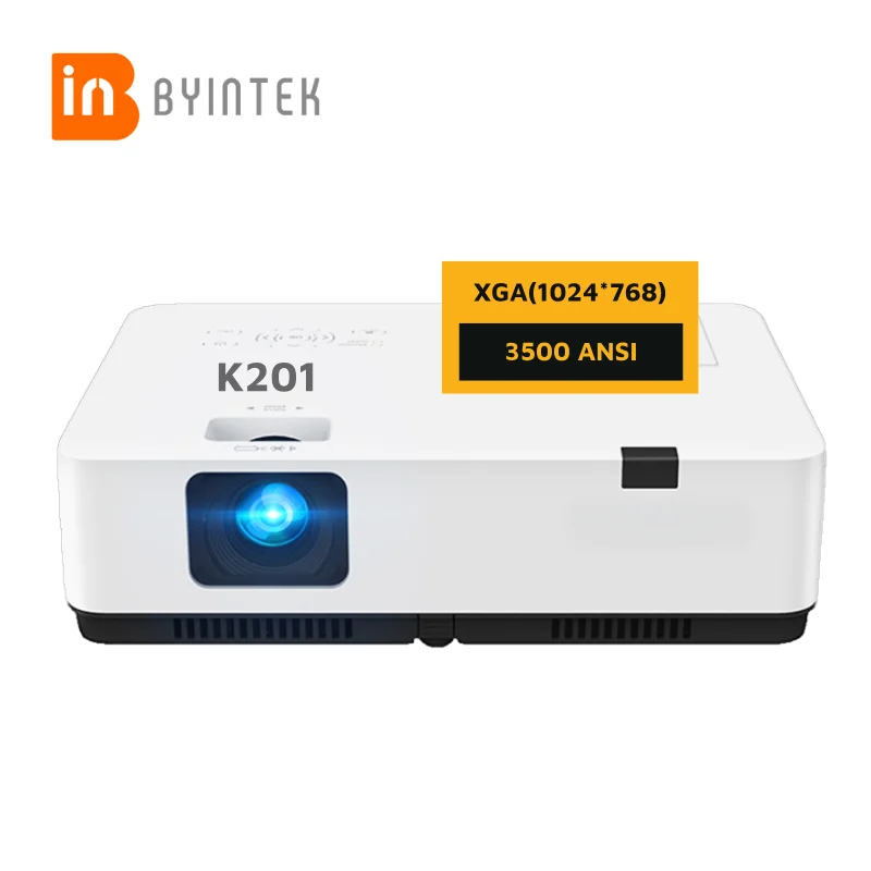 ZXY BYINTEK Proyector de vídeo láser barato K201 3500 lúmenes ANSI Educación Negocios Proyector 3LCD 1080P Proyector de vídeo de montaje en techo