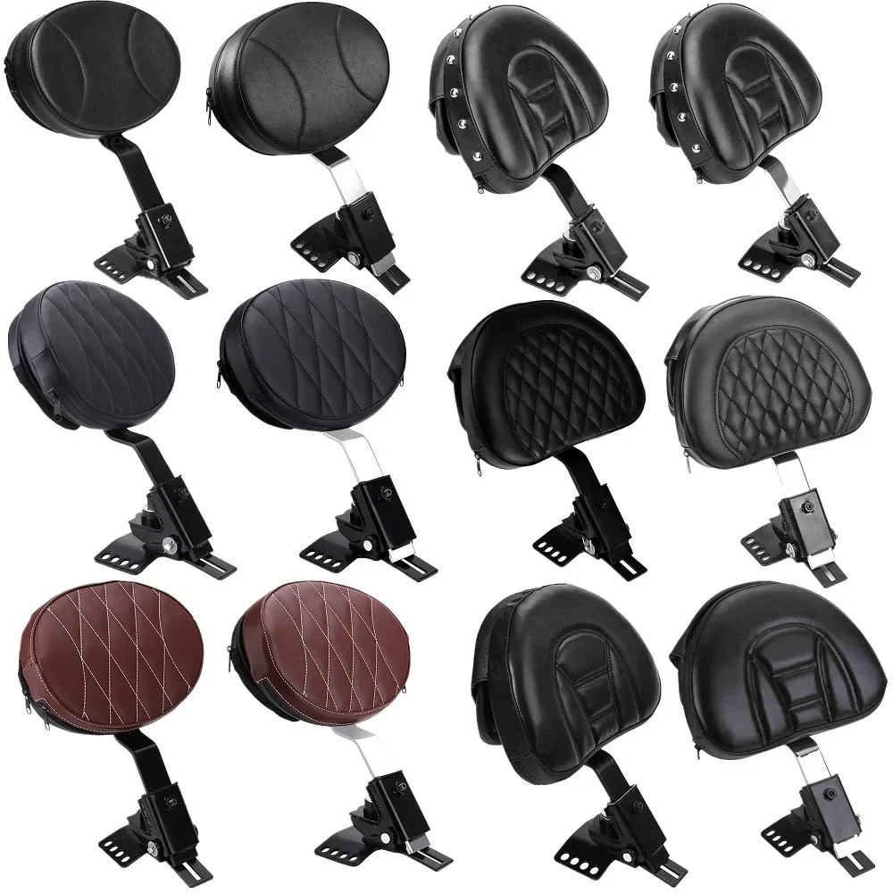 オートバイの背もたれ調整可能取り外し可能プラグインドライバーハーリーツーリングエレクトリックロードグライドロードキング用の滑り止めバー