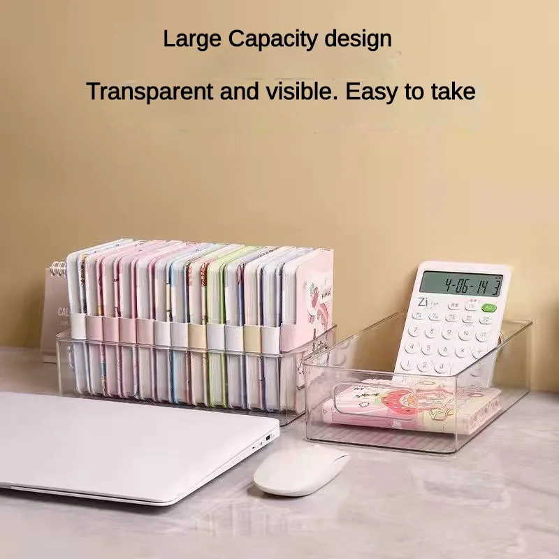 2024 Student Desktop Storage Box Transparent Storage Rack Sundry Dormitory Jewelry Storage Box Simple Stationery Office Desks