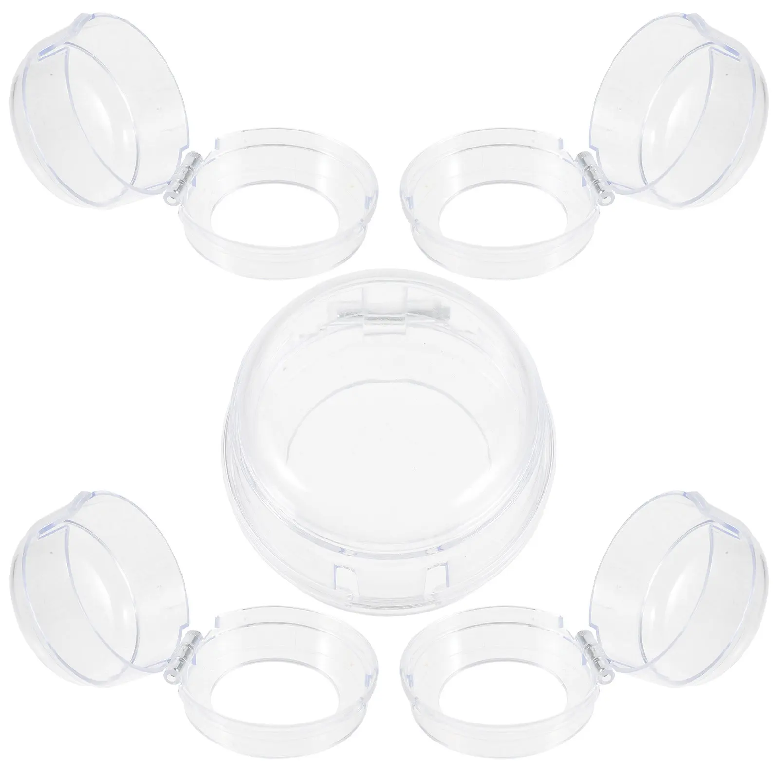 5pcs Gas Stove Knob Covers Heat Resistant Plastic Child Safety Locks Oven Burner Guards Kids Kitchen Appliance Protection