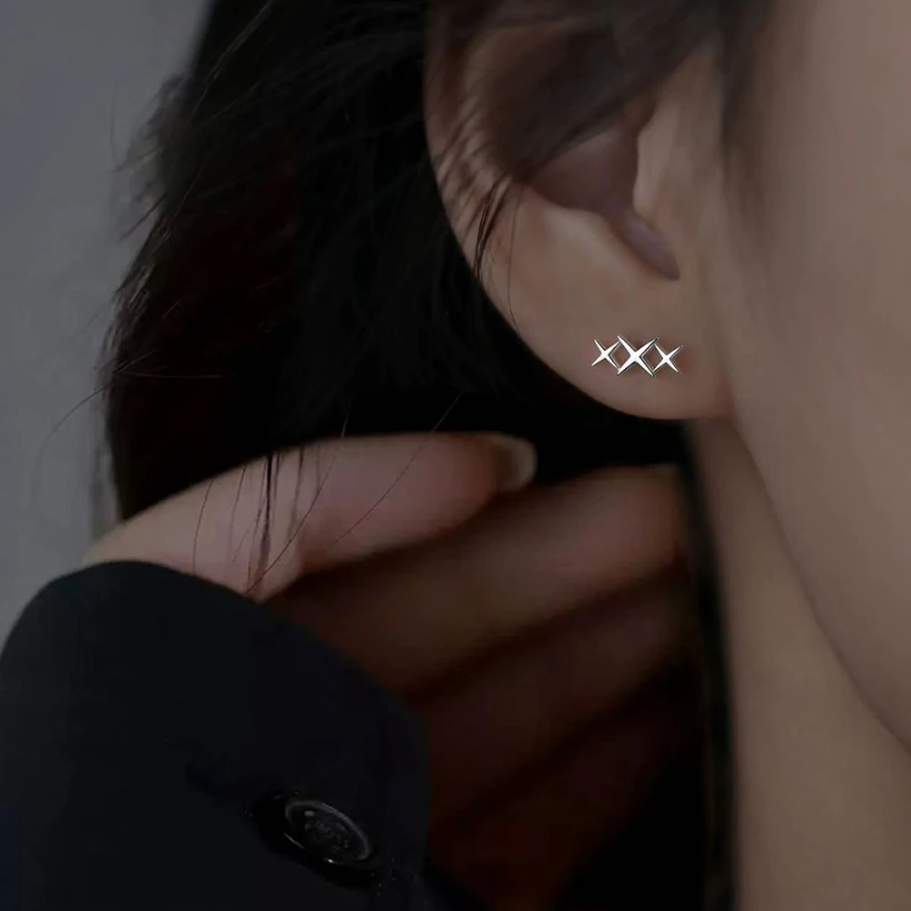 925 Silver Needle Star Mini Geometry Piercing Hole Stud Earrings For Women Party Classic Fine Jewelry Minimalist Accessories