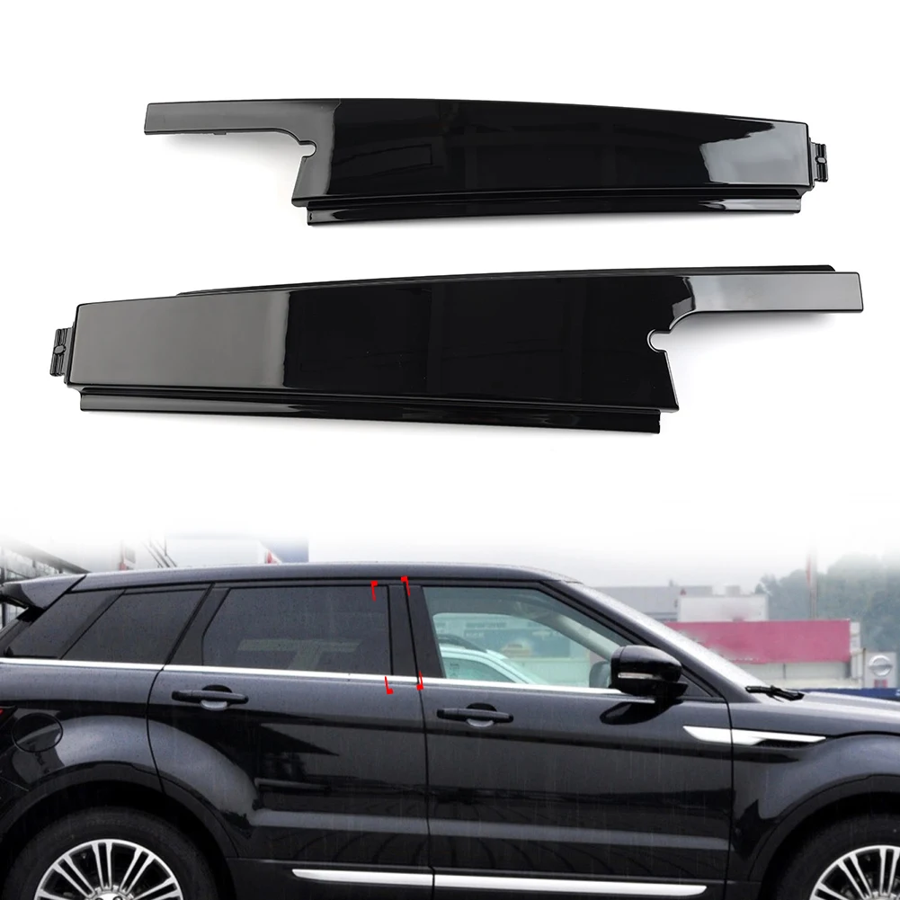 

2Pcs Glossy Black Car Rear Door Outside B Columns Molding Trim For Land Rover Range Rover Evoque 5 Doors 2012-2019