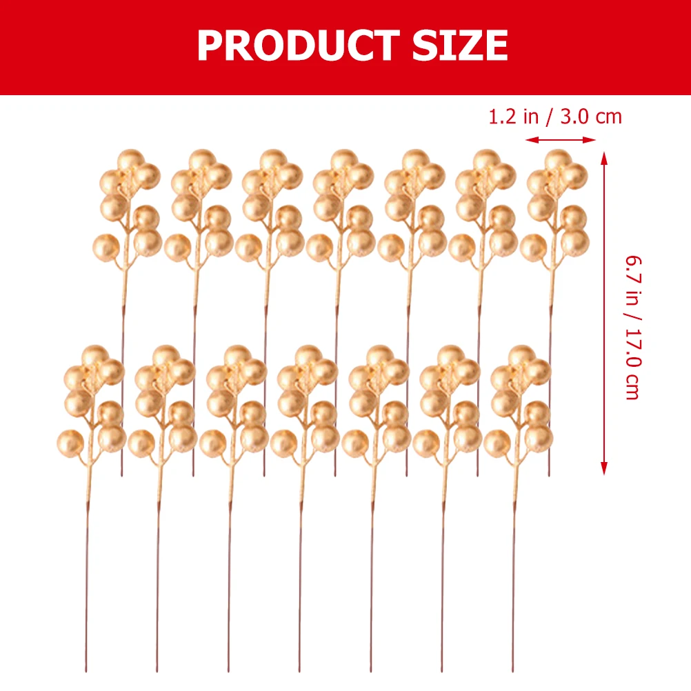 

20Pcs Christmas Decorations Artificial Berry Branches Picks for Tree Wreath DIY Holiday Party Xmas Decor Christmas Picks