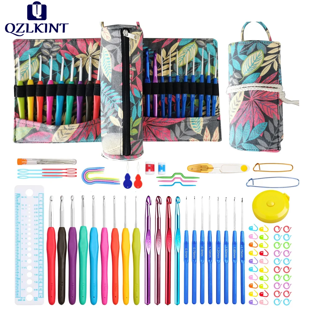 

1 set of portable roll-up bag crochet storage set for DIY hand-knitted sweater tools