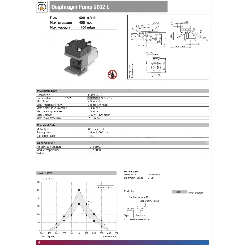 Miniature Air Pump /20020215 Laboratory Analysis and Technology Vacuum Pump  High-Quality