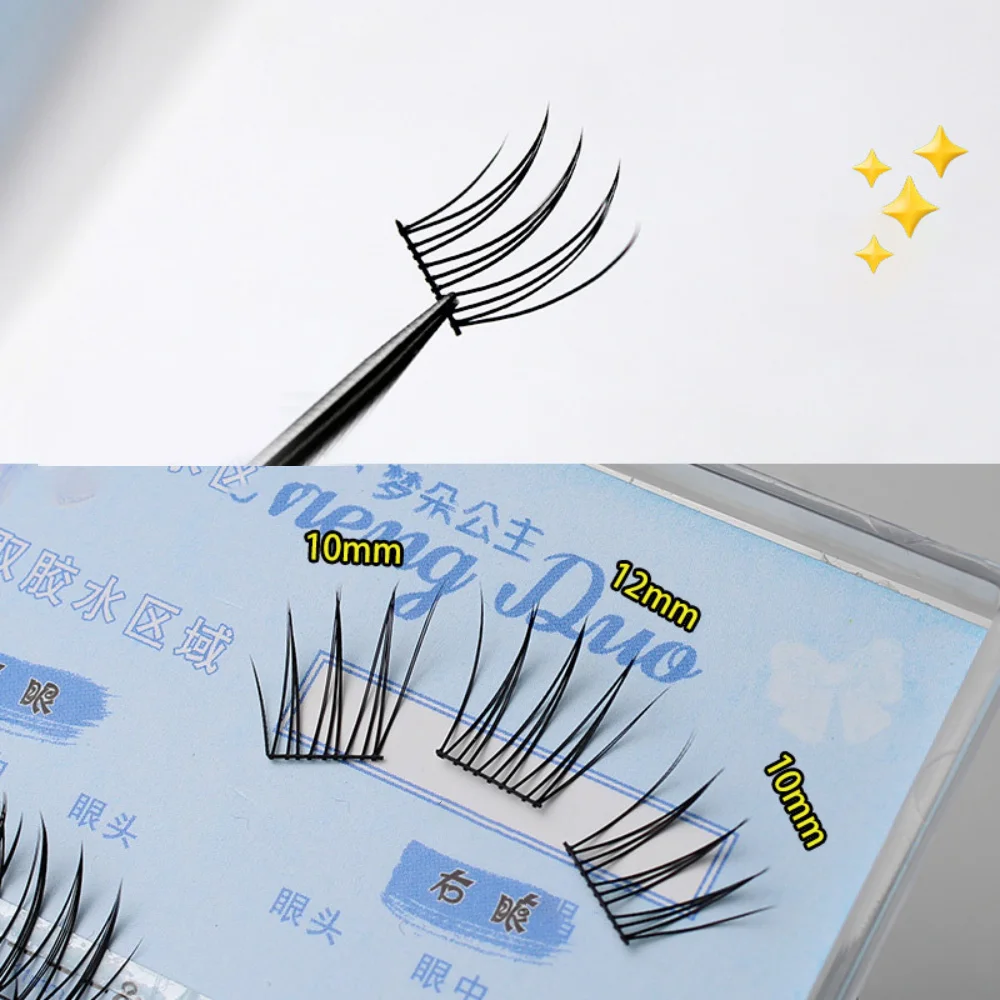 Kpop coreano menina cílios postiços cluster cílios naturais enrolados segmentados cílios maquiagem acessório