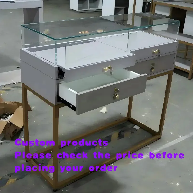 custom.Customized High End Luxury Jewelry Display Cases LED Lighting Eco-Friendly Tempered Glass Boutique Exhibition Cabin