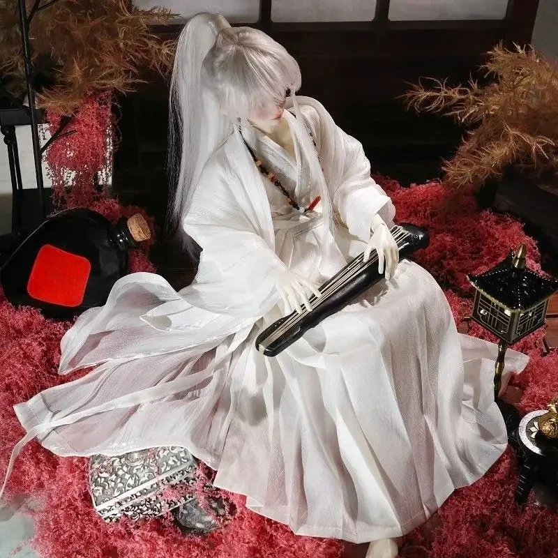 New 1/4 Doll's Clothes Suit for 45cm Bjd Doll Dress Up Toys Ancient China Hanfu Set Play House Gift Doll Accessories, No Doll