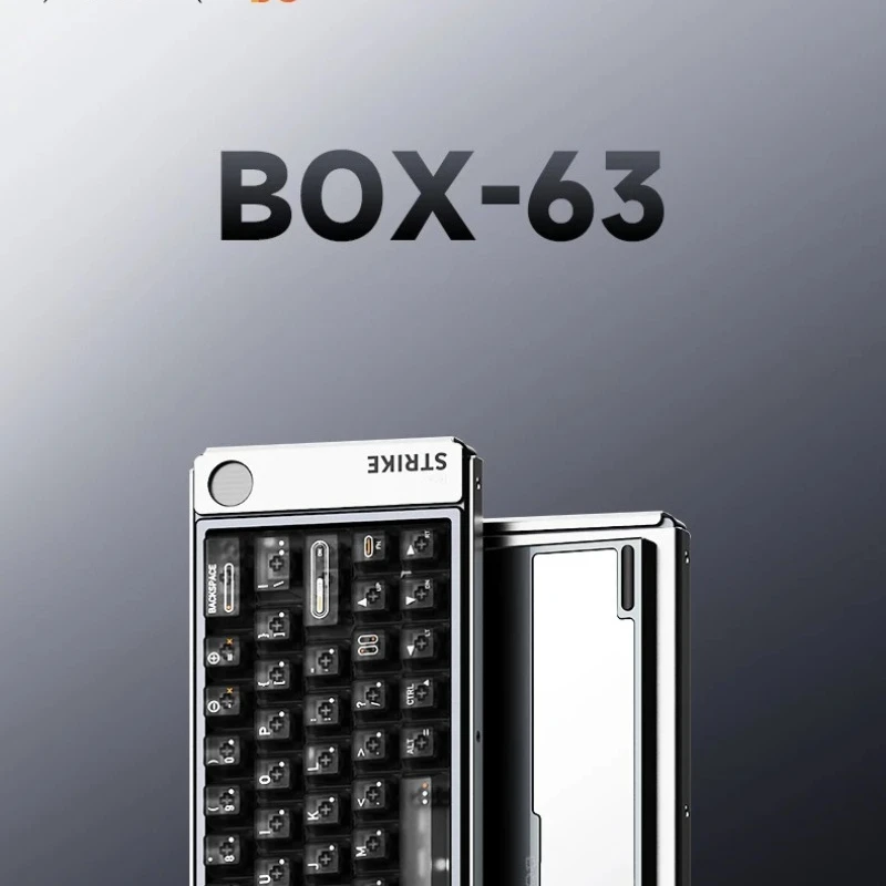 AULA BOX63 Magnetics Switch Keyboard Custom Aluminium Alloy Wired Single-mode RGB 8K Return Rate E-sports Gaming Office Keyboard