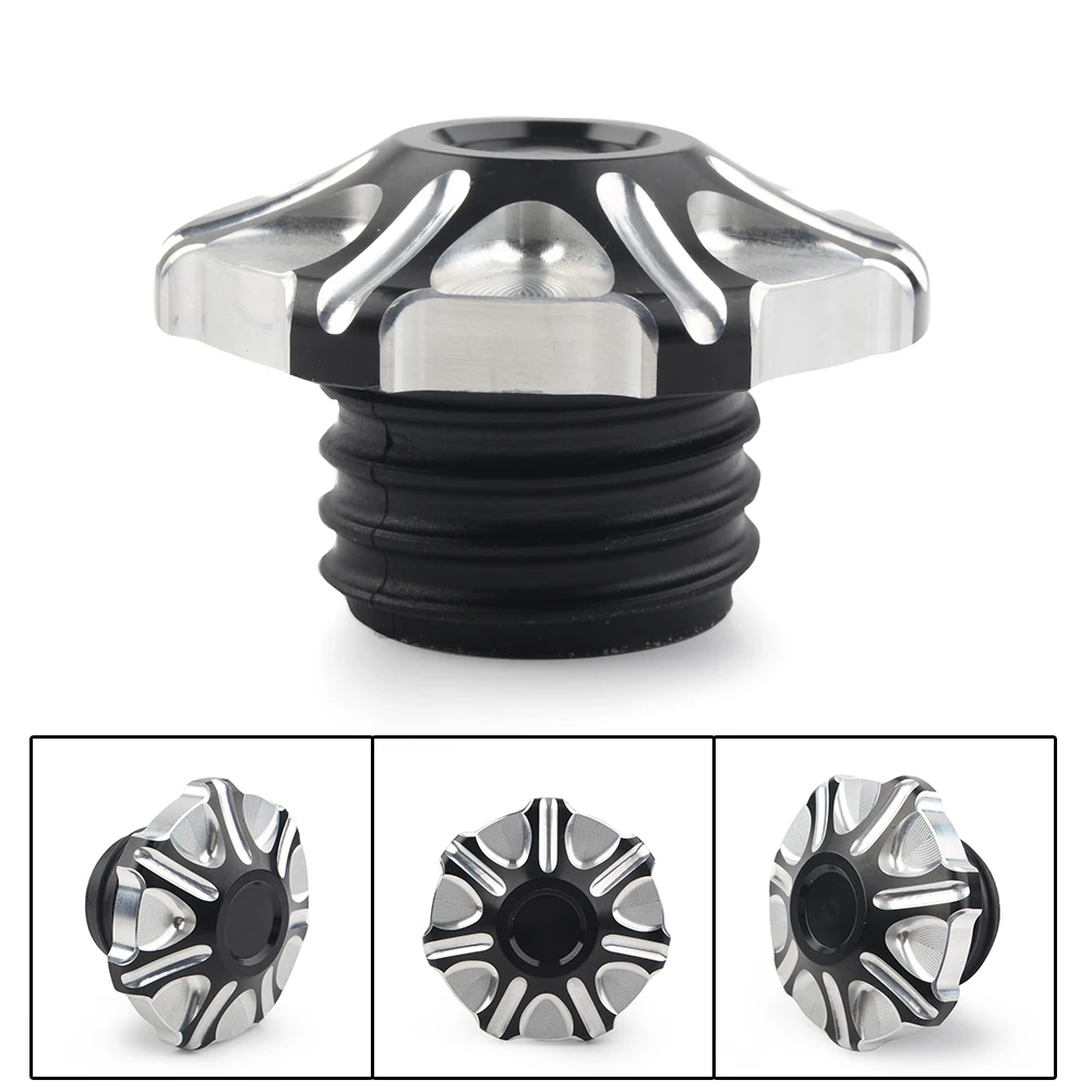 Motorcycle CNC Billet Vented Gas Cap Fuel Tank Right-hand Thread Fit For Harley Sportster