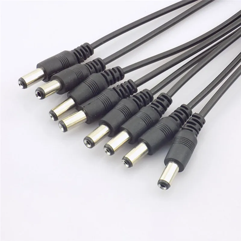 DC Power 1 Female to 2 3 4 5 6 8 Male Way Splitter Adapter Connector Plug Cable 5.5mm*2.1mm 12V For CCTV Camera LED Strip Light