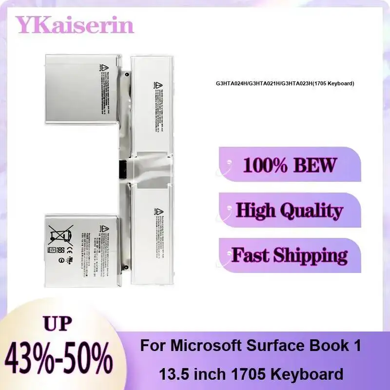 

Для Microsoft Surface Book 1 13.5 дюймов 1705: клавиатура G3HTA024H, G3HTA021H, G3HTA023H; аккумулятор для планшета 1705, 6800 мАч, быстрая зарядка.