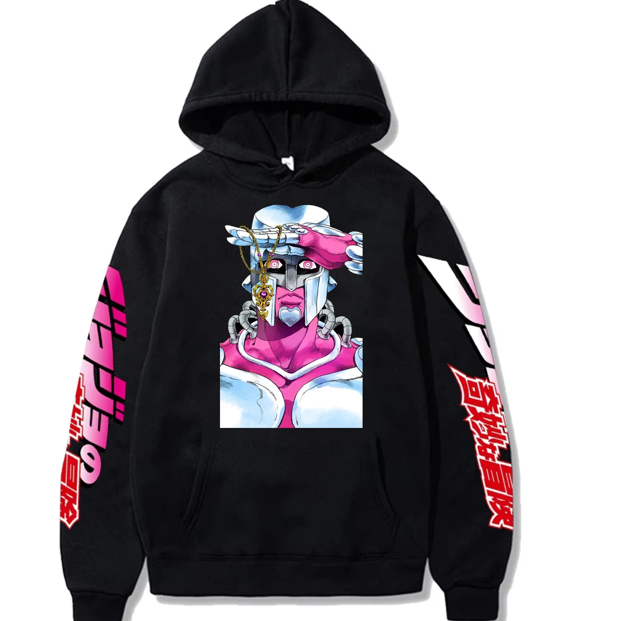 Japanese Anime Jojo Bizarre Adventure CRAZY DIAMOND Harajuku Hoodies Men's Hoodie Streetwear Fashion Casual sweatshirt Coat