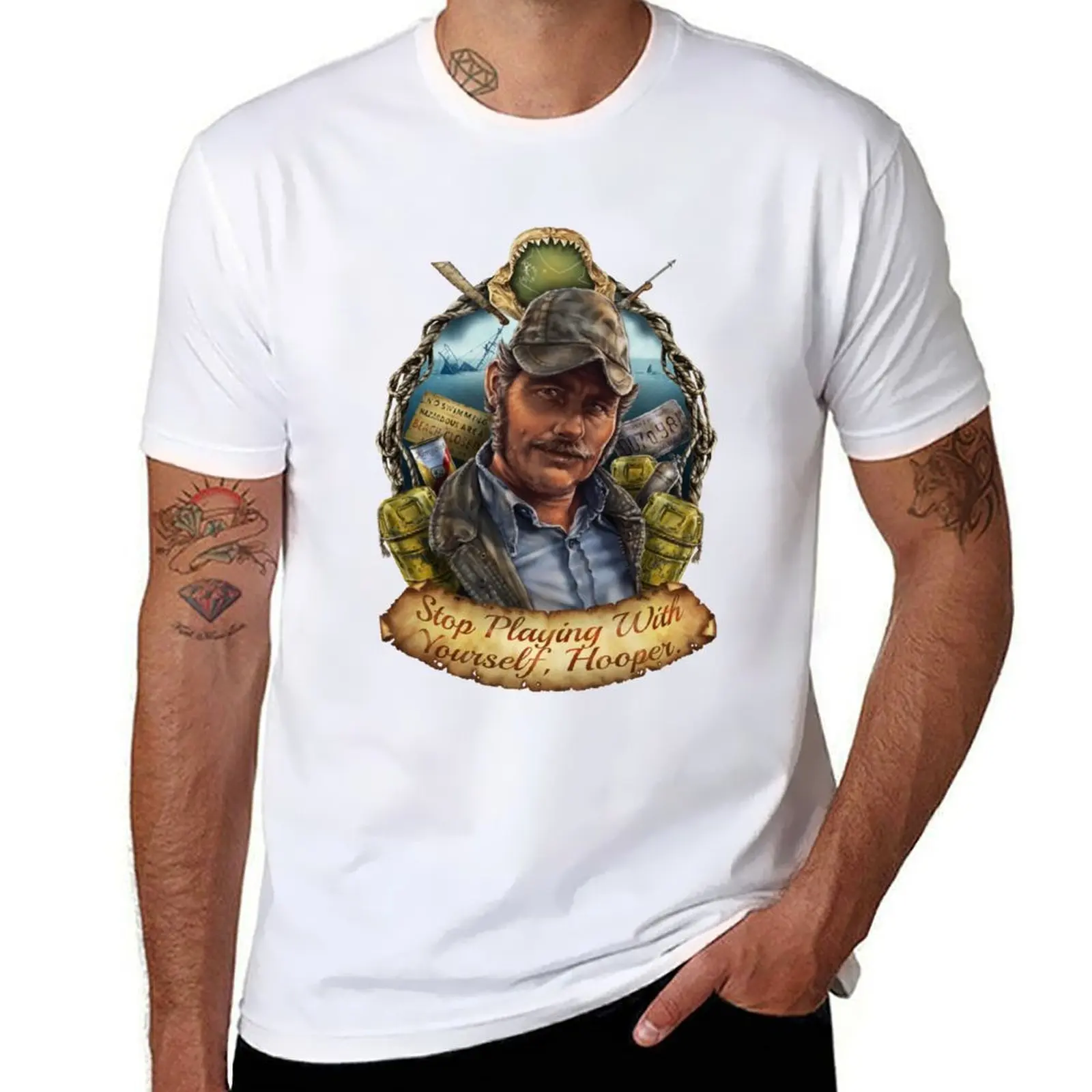 

Stop Playing With Yourself, Hooper. T-Shirt t shirt man casual man t shirts graphic T-Shirt