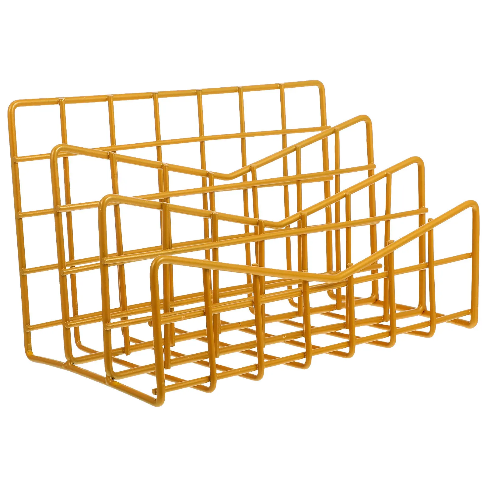 

1Pcs Stylish Book Rack Multi Functional Metal Storage Bracket Tough Construction Feels Good to Touch Card Slots for Labels