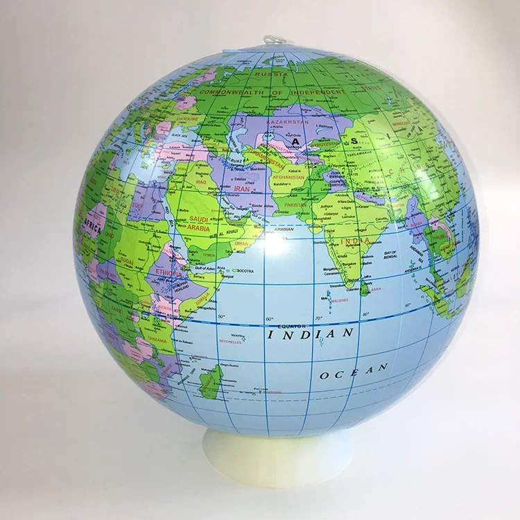 Clearance Inflatable World Globe Teaching Aids Education Geography Toy Map Balloon Beach Ball Kids Gifts Family Educational 40cm