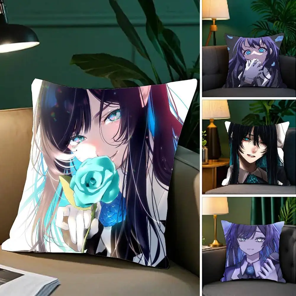 Japanese Female Singer A-ado Pillow Case Fashion Square Pillowcase Bedroom Sofa Room Ins Decoration Leisure