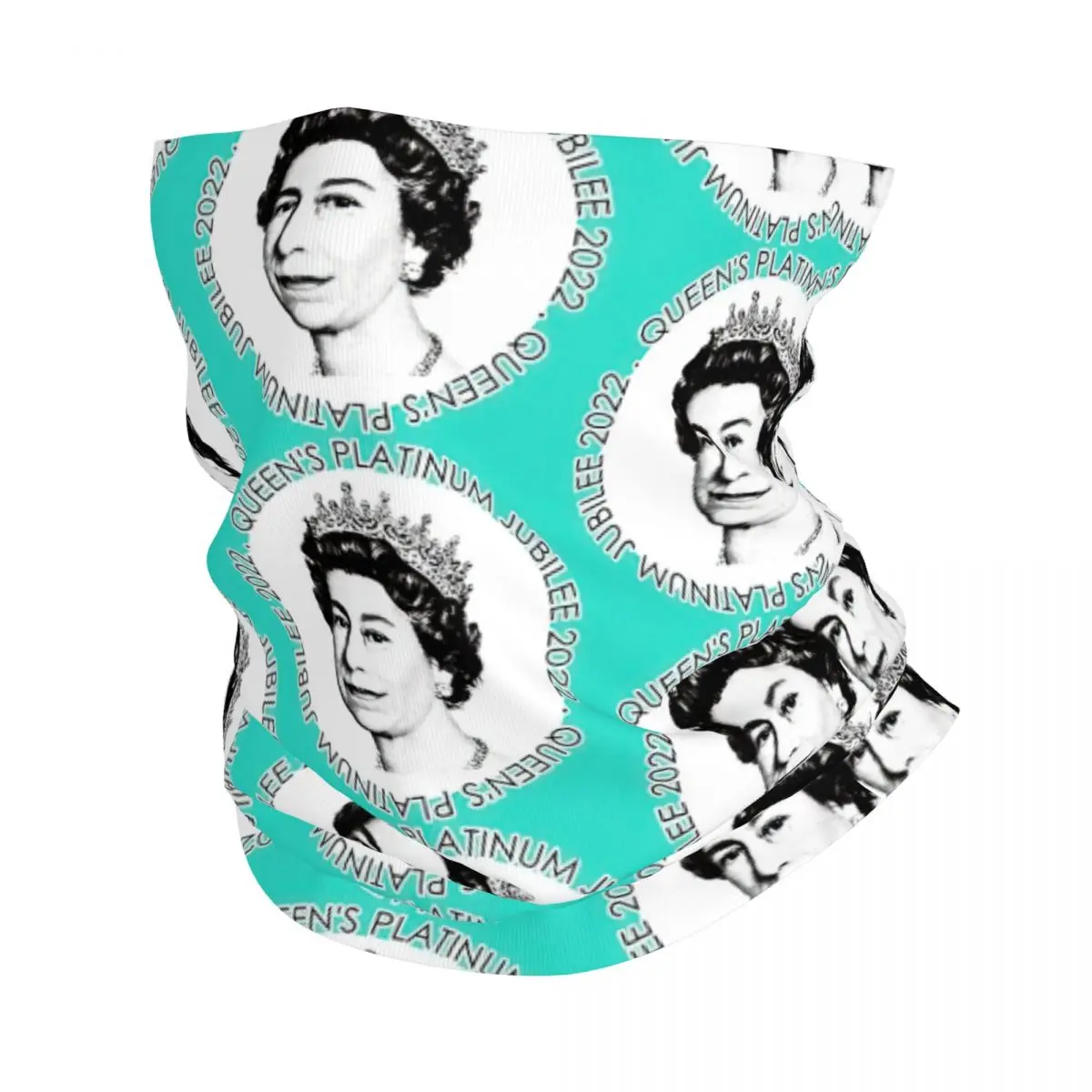 Elizabeth II Bandana Neck Cover Printed UK Queen British Royal Crown Mask Scarf Headwear Riding Unisex Adult All Season