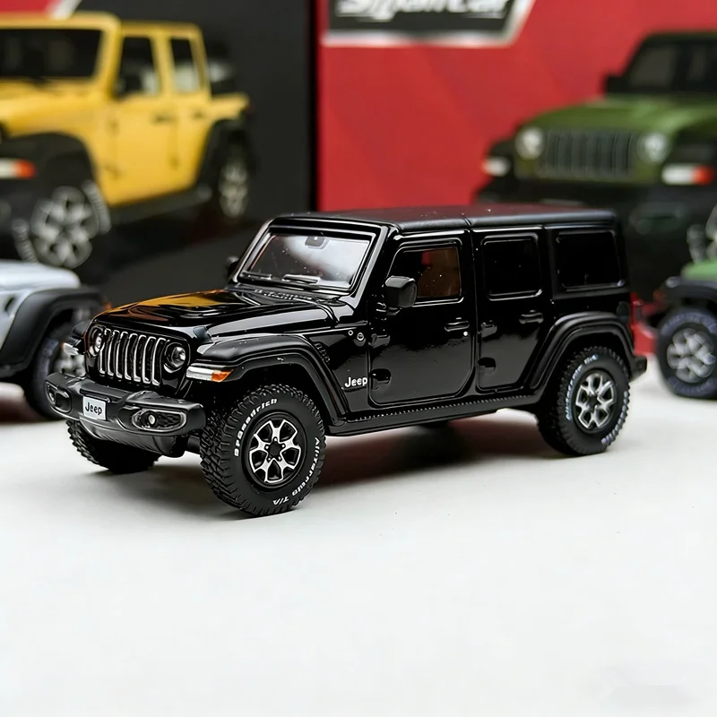 

1:64 Jeeps Wrangler Rubicon SUV Alloy Car Model Diecasts Metal Off-road Vehicles Car Model Simulation Miniature Scale Kids Gifts