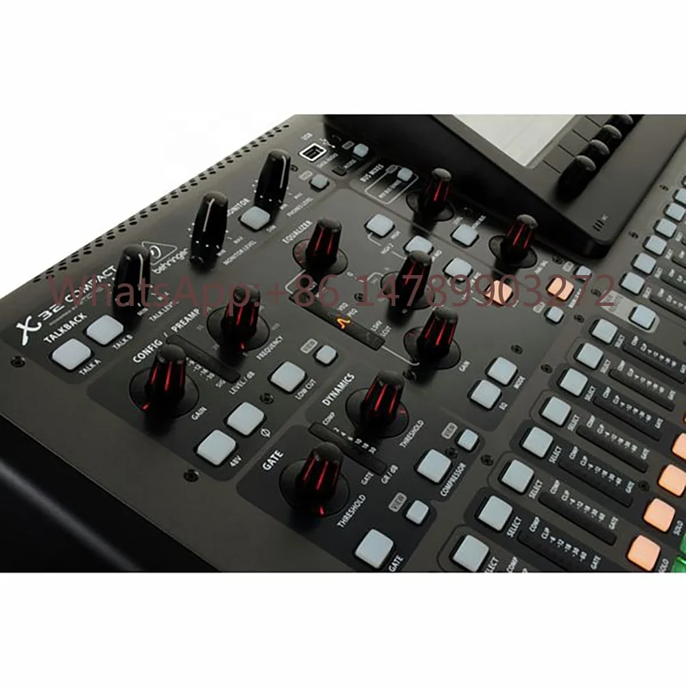 Consola de Mixagem Digital Behringer X32 Compacta com 16 Entradas de Linha, Sistema de Som PA para Palco, Equipamento de Áudio, Mixer Digital