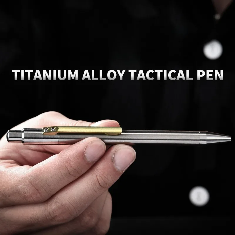 Titanium Alloy Tactical Pen Multi‑Function Signature Pen Portable Outdoor  Survival EDC Daily Carry Tool