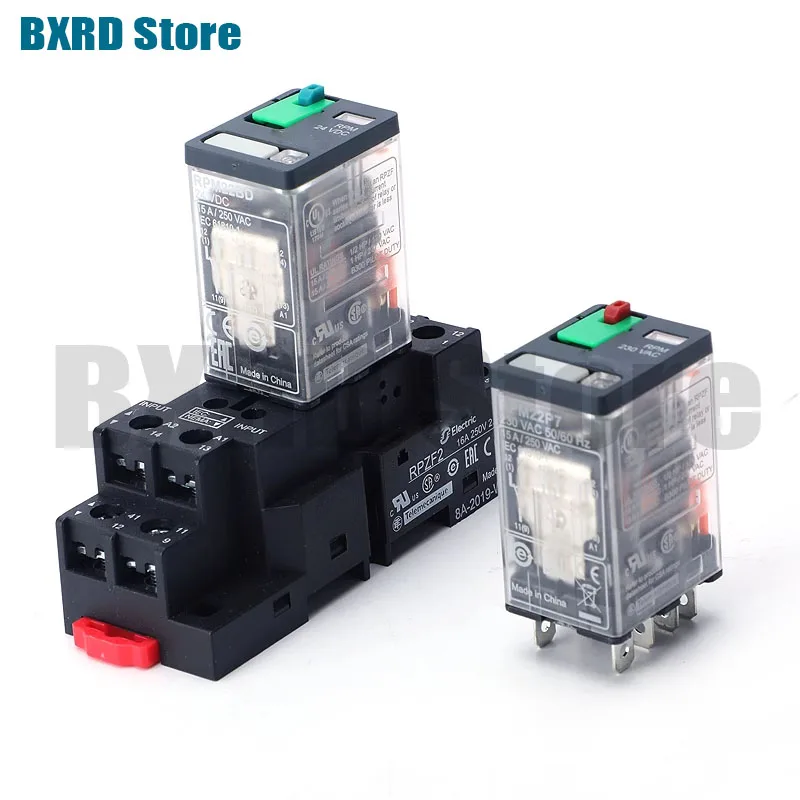 5PCS 100%-new-original RPM12BD RPM12P7 RPM22BD RPM22P7 RPM42BD P7 RPZF1 RPZF2 RPZF4 RELAY+LTB+LED 24VDC 230VAC