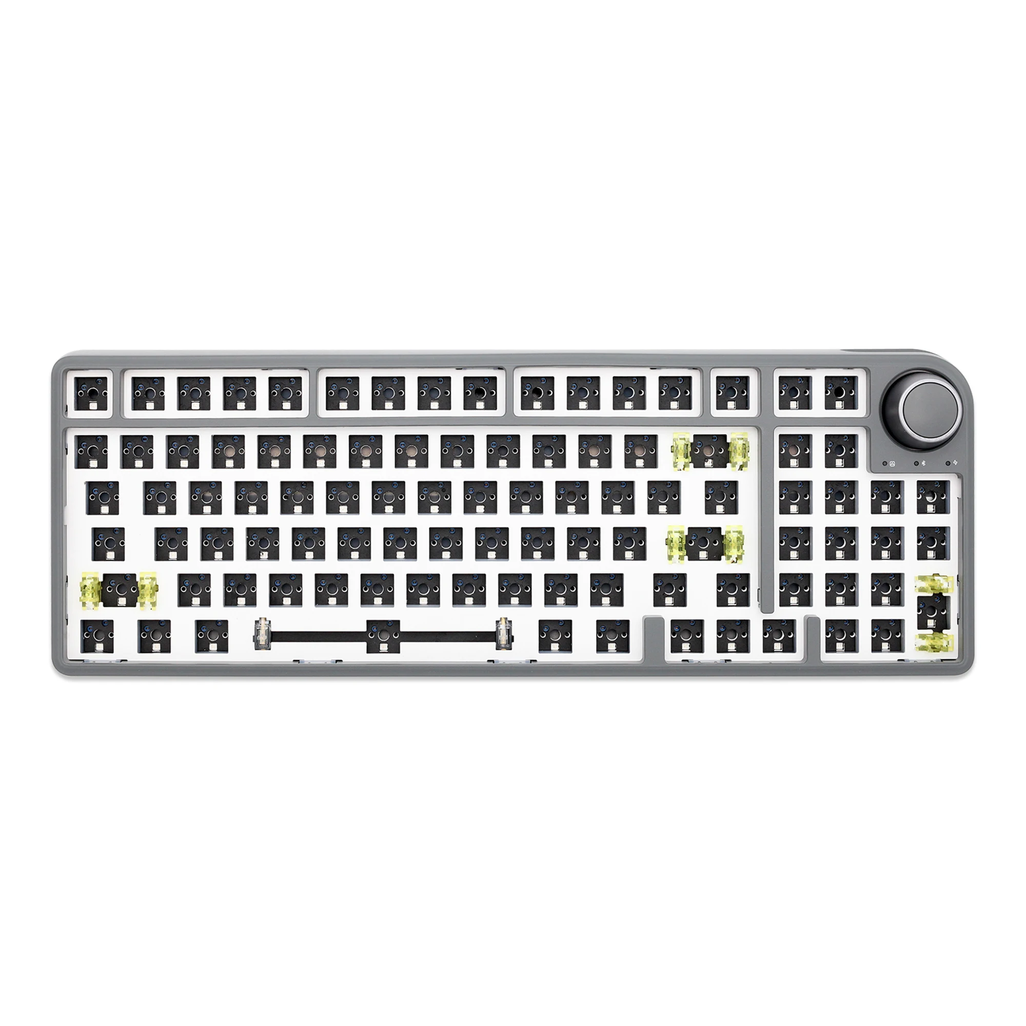 New 96 VN96 98% Rotary Knob 3 Mode Wireless Mechanical Keyboard kit hot swappable switch lighting effect RGB type c 2.4G BT