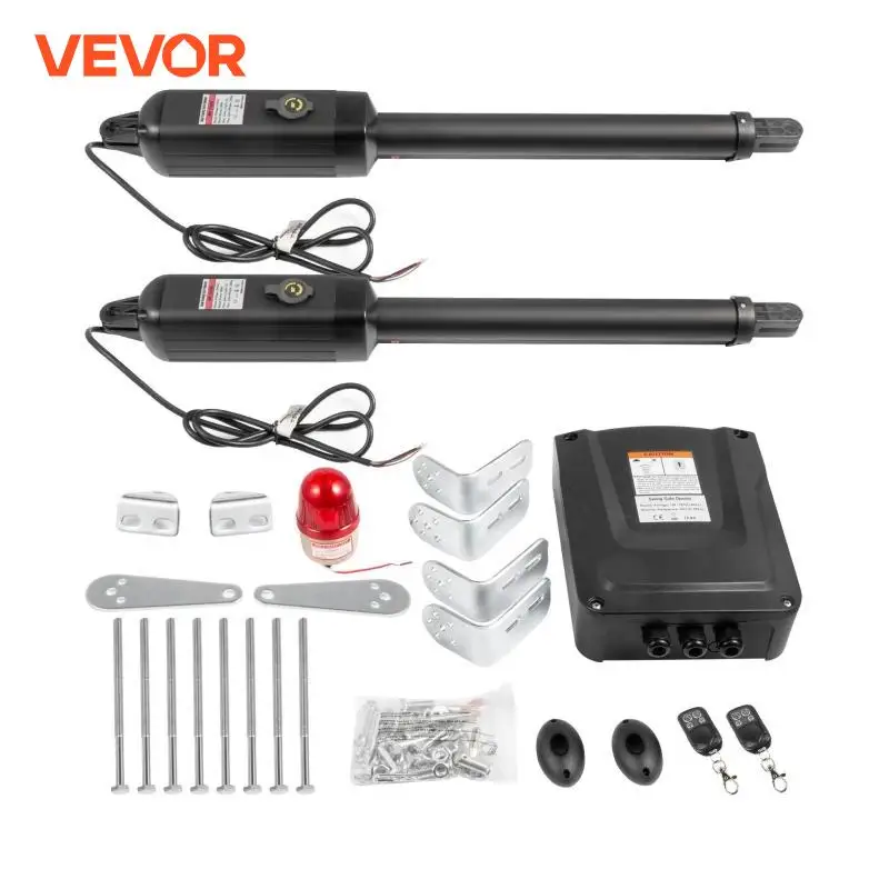 VEVOR Dual Swing Gate Opener Kit 2PCs Heavy Duty Automatic Gate Opener Up to 660lbs 18ft Long Gate 50W Automatic Gate Opener Kit