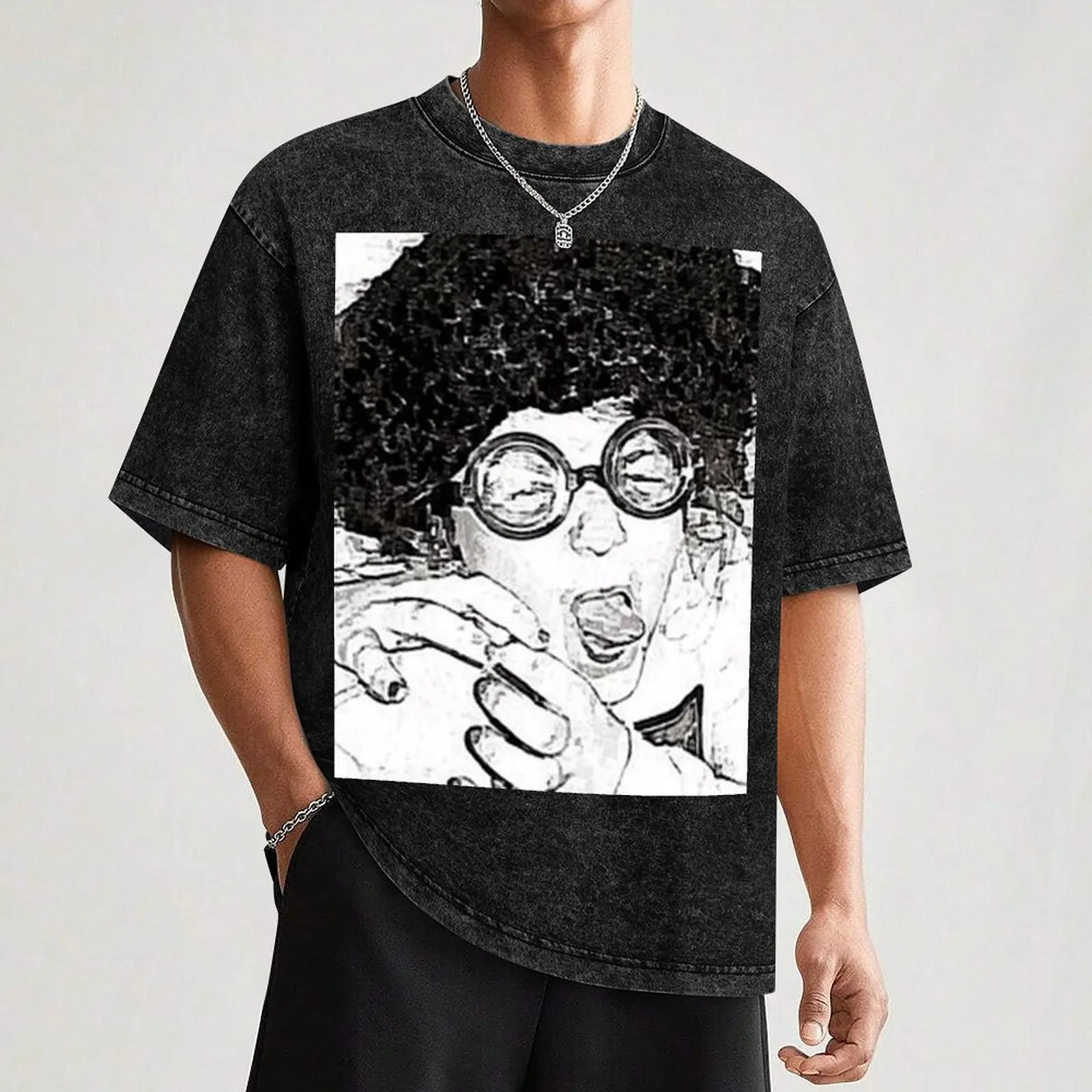 Camiseta de menina encaracolado louca roupas nova edição camiseta gráfica de grandes dimensões camisetas de grandes dimensões para homens