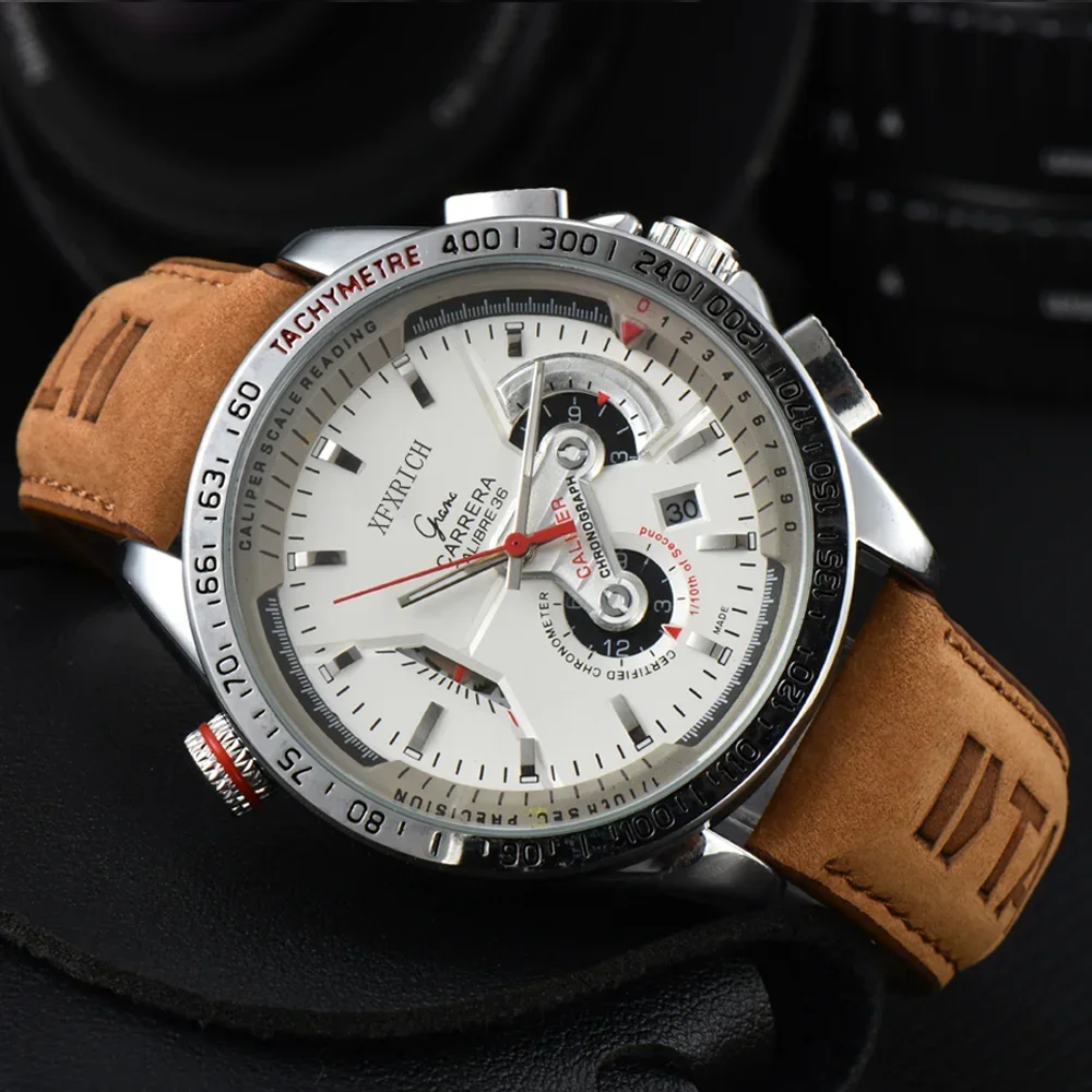 

Top Hot Sale Brand Watches For Mens Classic Multifunction Automatic Date WristWatch Business Chronograph AAA+ Quartz Male Clocks